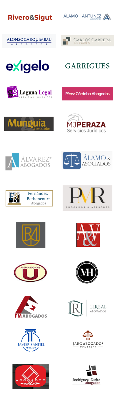 Compilación de logotipos de bufetes y despachos de abogados en Tenerife