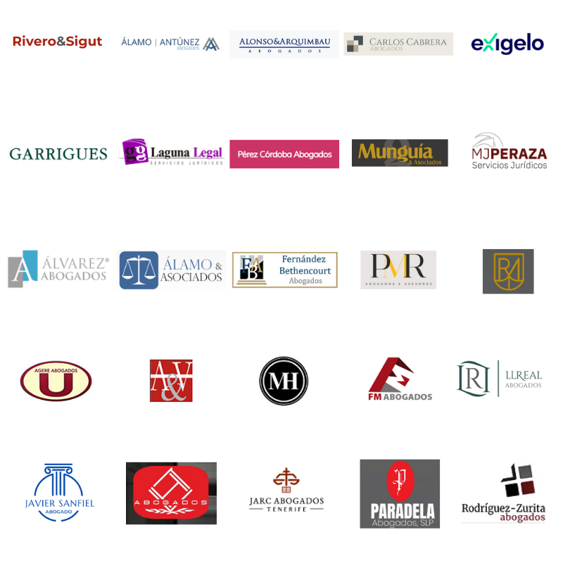 Compilación de logotipos de bufetes y despachos de abogados en Tenerife