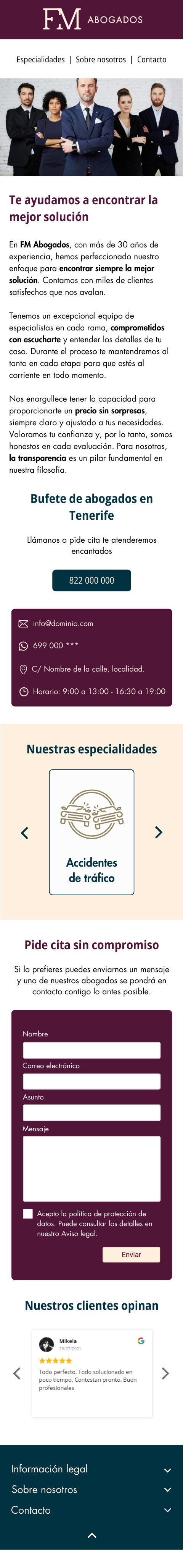 Boceto nuevo diseño web versión móvil