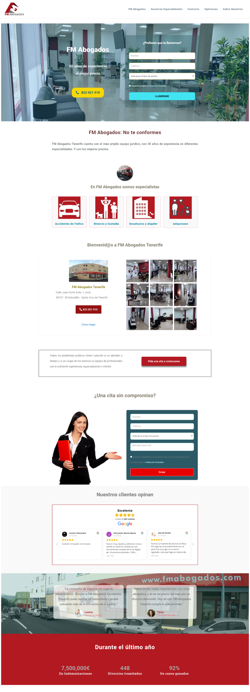 Captura web FM Abogados